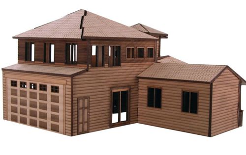 طرح مدل خانه برای برش لیزری - house model for laser cut ve - برای دستگاه CNC چوب و لیزر (سی ان سی)