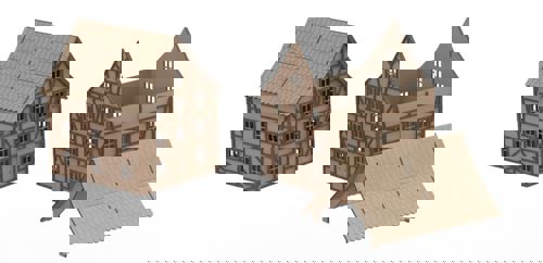 طرح خانه سه بعدی پازل برای برش لیزری - house plan 3d puzzle for laser cut ve - برای دستگاه CNC چوب و لیزر (سی ان سی)