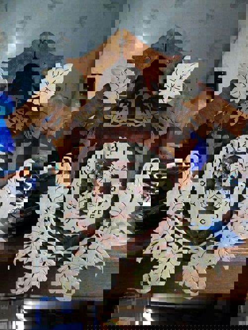 طرح نقاشی ساعت خانه برای برش لیزری هزینه - house watch drawing for laser cutting - برای دستگاه CNC چوب و لیزر (سی ان سی)