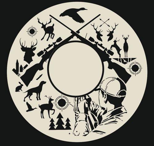 طرح ساعت دیواری شکار حیوانات وحشی دکور دیواری مخصوص حیوانات وحشی برش لیزری - hunter wild animals wall clock hunting wall decor for laser cut ve - برای دستگاه CNC چوب و لیزر (سی ان سی)