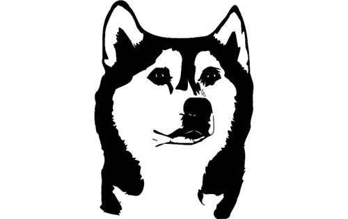طرح هاسکی حیوان آزاد - husky animal - برای دستگاه CNC چوب و لیزر (سی ان سی)