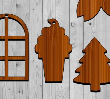 طرح ice-cream-ornament-unfinished-craft-christmas-tree-ornament-laser-cut-ve