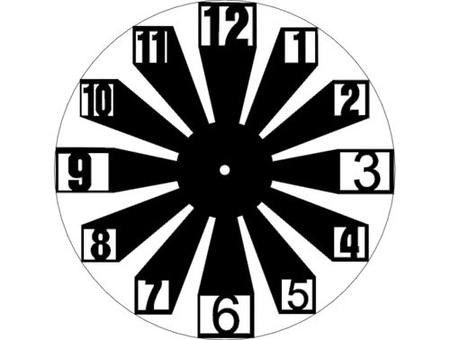 طرح وکتور ساعت دیواری شعاعی برای برش - ilk saat - برای دستگاه CNC چوب و لیزر (سی ان سی)