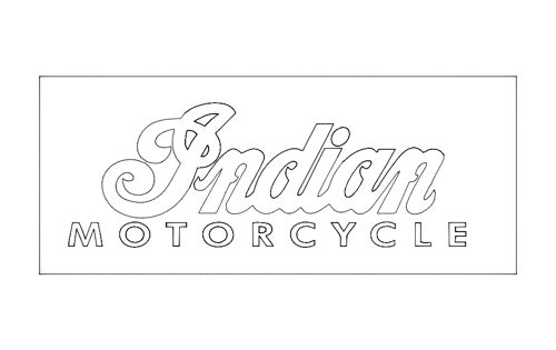طرح لوگوی موتورسیکلت هندی لوگو - indian motorcycle logo - برای دستگاه CNC چوب و لیزر (سی ان سی)