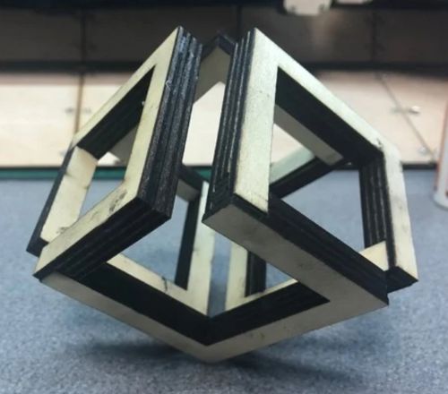 طرح مکعب بی‌نهایت برای برش لیزری - infinity cube layout for laser cut - برای دستگاه CNC چوب و لیزر (سی ان سی)