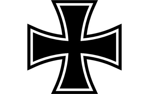 طرح لوگوی صلیب آهنی آیرون - iron cross logo - برای دستگاه CNC چوب و لیزر (سی ان سی)
