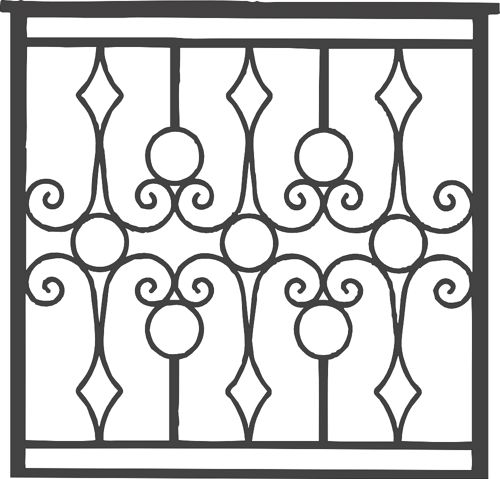 طرح درب توری آهن - iron grille gate - برای دستگاه CNC چوب و لیزر (سی ان سی)