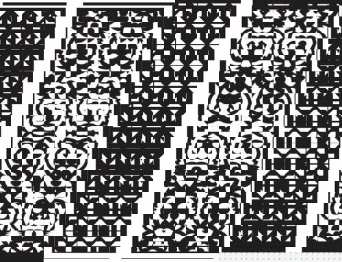 طرح طراحی الگوی جالی دکور - jali pattern design decor 25 - برای دستگاه CNC چوب و لیزر (سی ان سی)