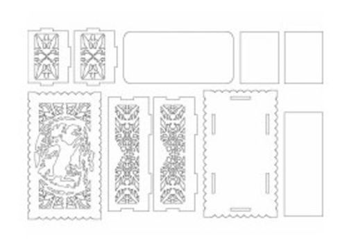 طرح طراحی الگوی جالی دکور - jali pattern design decor 222 - برای دستگاه CNC چوب و لیزر (سی ان سی)