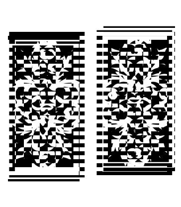 طرح طراحی الگوی جالی دکور - jali pattern design decor 252 - برای دستگاه CNC چوب و لیزر (سی ان سی)