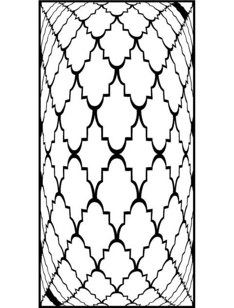 طرح طراحی الگوی جالی دکور 4 - jali pattern design decor x14 - برای دستگاه CNC چوب و لیزر (سی ان سی)