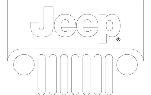 طرح جیپ لوگو - jeep logo - برای دستگاه CNC چوب و لیزر (سی ان سی)