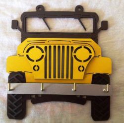 طرح آویز جیپ شکل برای برش لیزری وسیله نقلیه - jeep shaped hanger for laser cut ve - برای دستگاه CNC چوب و لیزر (سی ان سی)