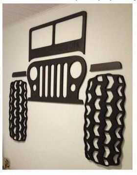 طرح دیوارپوش جیپ برای برش لیزری - jeep wall panel for laser cutting - برای دستگاه CNC چوب و لیزر (سی ان سی)