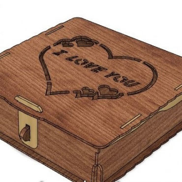 طرح جعبه جواهرات دوستت دارم طرح برای برش لیزر - jewelry box i love you layout for laser cut ve - برای دستگاه CNC چوب و لیزر (سی ان سی)