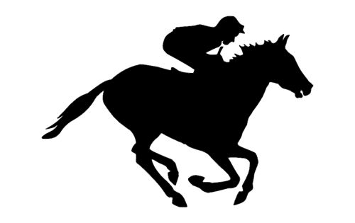 طرح اسب سوارکار شبیه سازی شده - jockey horse silhouette - برای دستگاه CNC چوب و لیزر (سی ان سی)
