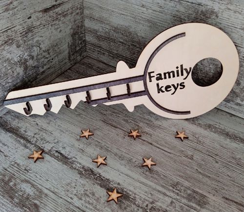 طرح قلاب کلید شکل برای برش لیزری - key shaped key hook for laser cut ve - برای دستگاه CNC چوب و لیزر (سی ان سی)