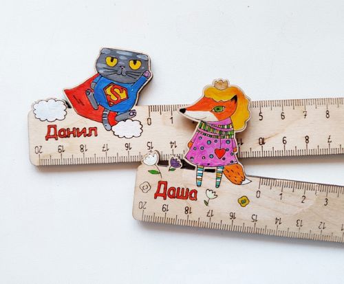 طرح خط‌کش‌های کودکانه لیزری - kids rulers laser cut ve - برای دستگاه CNC چوب و لیزر (سی ان سی)