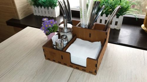طرح جا نگهدارنده دستمال آشپزخانه برای برش لیزری - kitchen organizer napkin holder for laser cut ve - برای دستگاه CNC چوب و لیزر (سی ان سی)