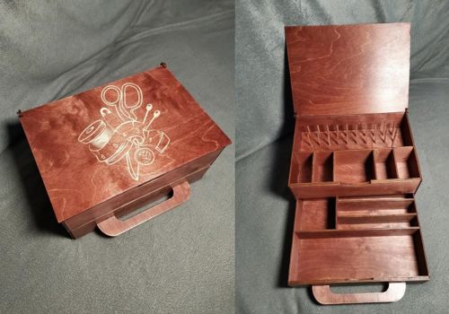 طرح نقاشی جعبه بافتنی برای برش لیزری - knit box drawing for laser cutting ve - برای دستگاه CNC چوب و لیزر (سی ان سی)