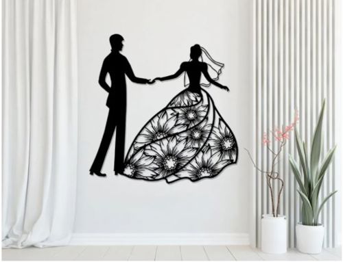طرح lady-with-man-wall-decor-ve