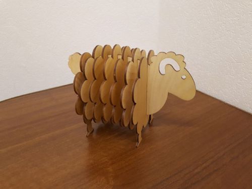 طرح زیرلیوانی بره با نگهدارنده برای برش لیزری - lamb coasters with holder for laser cut ve - برای دستگاه CNC چوب و لیزر (سی ان سی)