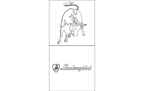 طرح لامبورگینی لوگو - lamborghini logo - برای دستگاه CNC چوب و لیزر (سی ان سی)