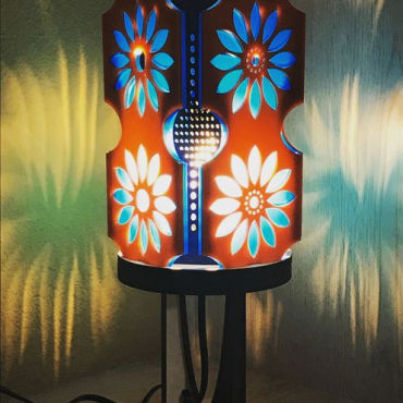 طرح لامپ دیزی برای برش لیزری - lamp daisy for laser cut ve - برای دستگاه CNC چوب و لیزر (سی ان سی)