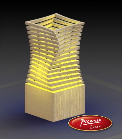 طرح لامپ پنجم المنت برای برش لیزری - lamp fifth element for laser cut ve - برای دستگاه CNC چوب و لیزر (سی ان سی)