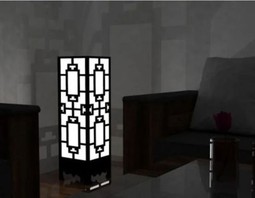 طرح طراحی گوشه دیواری لامپ - lamp wall corner design ve - برای دستگاه CNC چوب و لیزر (سی ان سی)