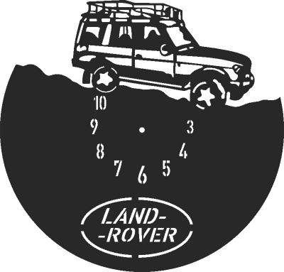 طرح لندرور ساعت ساعت - land rover clock - برای دستگاه CNC چوب و لیزر (سی ان سی)