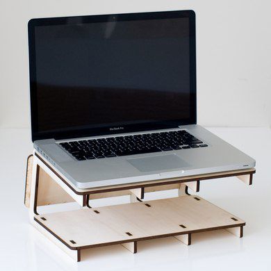 طرح پایه لپ‌تاپ برای برش لیزری - laptop stand for laser cutting ve - برای دستگاه CNC چوب و لیزر (سی ان سی)