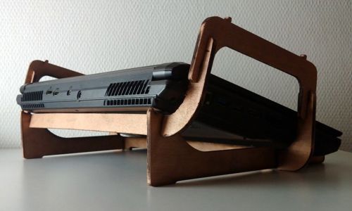 طرح پایه لپ‌تاپ چوب و پلکسی گلاس طراحی برای برش لیزر - laptop stand wood and plexiglass drawing for laser cutting - برای دستگاه CNC چوب و لیزر (سی ان سی)