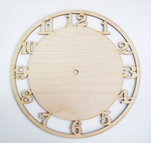 طرح ساعت دیواری با شماره های لاتین کنده کاری شده برای برش دستگاه cnc چوب و لیزر clock