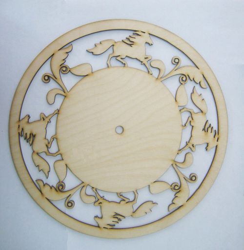 طرح ساعت دیواری با شماره های حیوانات کنده کاری شده برای برش دستگاه cnc چوب و لیزر