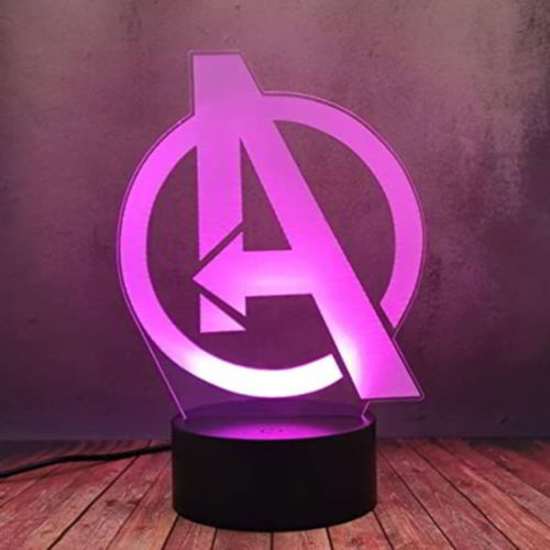 طرح برش لیزری سه بعدی توهم اکریلیک لامپ ال ای دی - laser cut 3d illusion acrylic led lamp ve - برای دستگاه CNC چوب و لیزر (سی ان سی)