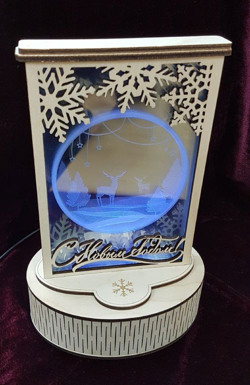 طرح لامپ سه بعدی برش لیزری - laser cut 3d lamp layout ve - برای دستگاه CNC چوب و لیزر (سی ان سی)