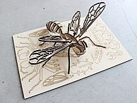 طرح قالب پازل زنبور برش لیزری سه بعدی - laser cut 3d puzzle bee puzzle template - برای دستگاه CNC چوب و لیزر (سی ان سی)