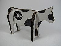طرح قالب پازل گاو برش لیزری سه بعدی فایل - laser cut 3d puzzle cow template - برای دستگاه CNC چوب و لیزر (سی ان سی)