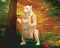 طرح برش لیزری پازل سه بعدی خرس گریزلی قالب - laser cut 3d puzzle grizzly bear template - برای دستگاه CNC چوب و لیزر (سی ان سی)