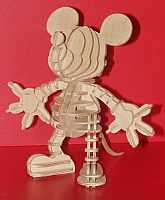 طرح قالب پازل میکی موس برش لیزری سه بعدی - laser cut 3d puzzle mickey mouse template - برای دستگاه CNC چوب و لیزر (سی ان سی)