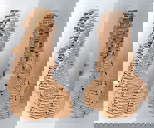 طرح مجسمه موآی پازل برش لیزری سه بعدی لیزر - laser cut 3d puzzle moai statue - برای دستگاه CNC چوب و لیزر (سی ان سی)