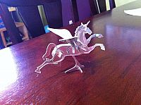 طرح برش لیزری پازل سه بعدی تودرتو پگاسوس قالب - laser cut 3d puzzle nested pegasus template - برای دستگاه CNC چوب و لیزر (سی ان سی)