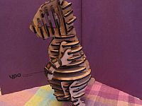 طرح قالب پازل خرگوش سه بعدی برش لیزری - laser cut 3d puzzle rabbit template - برای دستگاه CNC چوب و لیزر (سی ان سی)