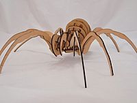 طرح برش لیزری پازل سه بعدی اسپایدراسور قالب - laser cut 3d puzzle spiderasaur template - برای دستگاه CNC چوب و لیزر (سی ان سی)