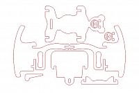 طرح قالب برش لیزری پازل سه بعدی خرس عروسکی راکر - laser cut 3d puzzle tbear rocker template - برای دستگاه CNC چوب و لیزر (سی ان سی)