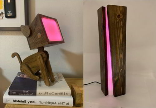 طرح چراغ گربه چوبی برش لیزری سه بعدی لامپ - laser cut 3d wooden cat lamp - برای دستگاه CNC چوب و لیزر (سی ان سی)