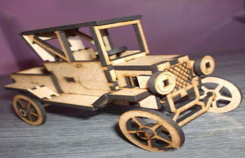 طرح مدل ماشین اسباب بازی ماشین بریز لیزری سه بعدی چوبی - laser cut 3d wooden puzzle ford model toy car ve - برای دستگاه CNC چوب و لیزر (سی ان سی)