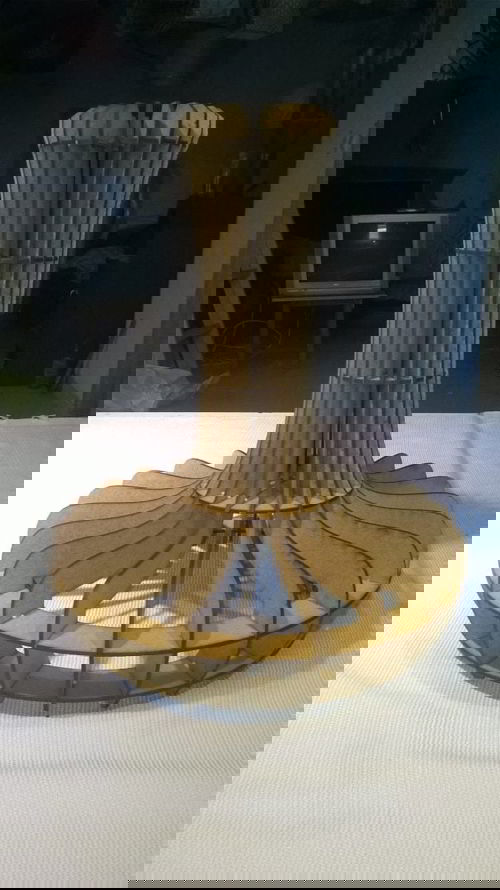 طرح چراغ پازل چوبی برش لیزری سه بعدی چراغ - laser cut 3d wooden puzzle lamp - برای دستگاه CNC چوب و لیزر (سی ان سی)