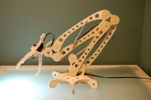 طرح چراغ رومیزی چوبی برش لیزری سه بعدی قاب - laser cut 3d wooden table lamp ve - برای دستگاه CNC چوب و لیزر (سی ان سی)